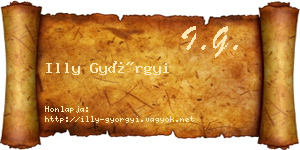 Illy Györgyi névjegykártya